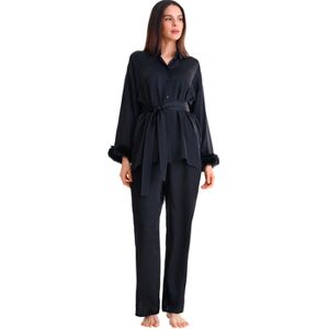 Ensembles de pyjama Lisca Pyjama pantalon chemise manches longues PASSION Noir FR 38,FR 40,FR 42,FR 44,FR 46 Dames Ensembles de pyjama Lisca Pyjama pantalon chemise manches longues PASSION Noir FR 38,FR 40,FR 42,FR 44,FR 46 Dames