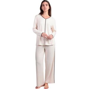 Ensembles enfant Admas Pyjama pantalon top manches longues col V Elegant At Home Beige EU S,EU M,EU L,EU XL Dames Ensembles enfant Admas Pyjama pantalon top manches longues col V Elegant At Home Beige EU S,EU M,EU L,EU XL Dames