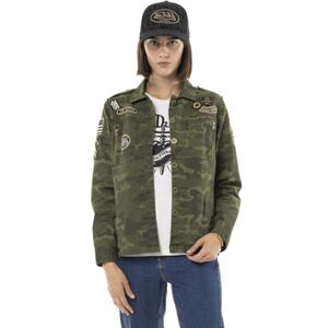 Surchemises Von Dutch Veste militaire femme imprimé camouflage avec patchs Kaki EU S,EU M,EU L,EU XL,EU XS Dames Surchemises Von Dutch Veste militaire femme imprimé camouflage avec patchs Kaki EU S,EU M,EU L,EU XL,EU XS Dames