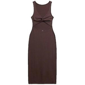 Robe Superdry Robe Midi Sans Manches Twist Back Marron EU M,EU XL Dames Robe Superdry Robe Midi Sans Manches Twist Back Marron EU M,EU XL Dames