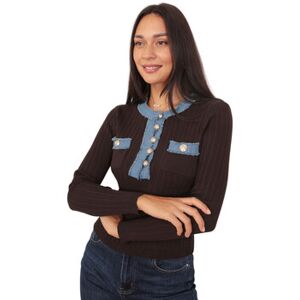 Pull La Modeuse Pulls pour femme - Marron - Marron EU S / M,EU M / L Dames Pull La Modeuse Pulls pour femme - Marron - Marron EU S / M,EU M / L Dames