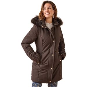Parka Daxon by - Parka déperlante longue Marron Unique,FR 40,FR 48 Dames Parka Daxon by - Parka déperlante longue Marron Unique,FR 40,FR 48 Dames