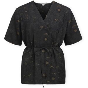 Blouses Object Top Lovia - Black/Seal Brown Noir FR 36,FR 38 Dames Blouses Object Top Lovia - Black/Seal Brown Noir FR 36,FR 38 Dames