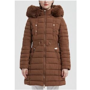Parka Kebello Doudoune Mi Longue F, Marron Marron EU XXL,EU S,EU M,EU L Dames Parka Kebello Doudoune Mi Longue F, Marron Marron EU XXL,EU S,EU M,EU L Dames
