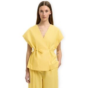 Blouses Selected W Sally Vest - Sundress Jaune FR 36,FR 38,FR 40 Dames Blouses Selected W Sally Vest - Sundress Jaune FR 36,FR 38,FR 40 Dames