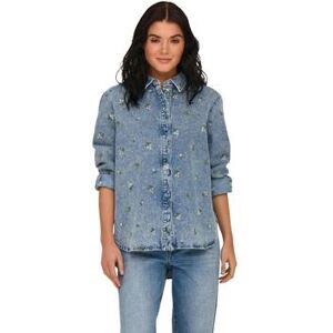 Veste Only Onlvera L/S Flower Emb Shirt Dnm Noos 15351977 Bleu EU S,EU M,EU L,EU XL,EU XS Dames Veste Only Onlvera L/S Flower Emb Shirt Dnm Noos 15351977 Bleu EU S,EU M,EU L,EU XL,EU XS Dames
