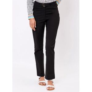 Pantalons droit La Fiancee Du Mekong Pantalon ajusté coton stretch ceinturé EKA Noir FR 36,FR 42,FR 44,FR 46,FR 48,FR 50,FR 52 Dames Pantalons droit La Fiancee Du Mekong Pantalon ajusté coton stretch ceinturé EKA Noir FR 36,FR 42,FR 44,FR 46,FR 48,FR 50,FR 52 Dames