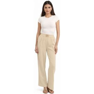 Pantalons large Kebello Pantalon F, Beige Beige EU S,EU M Dames Pantalons large Kebello Pantalon F, Beige Beige EU S,EU M Dames
