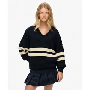 Sweatshirts Superdry Pull à col en V à rayures oversize US 8,US 10,US 12,US 14 Dames Sweatshirts Superdry Pull à col en V à rayures oversize US 8,US 10,US 12,US 14 Dames