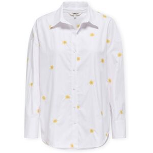 Blouses Only Oregon Alva Shirt - Bright White/Sun Embroidery Jaune EU M,EU L Dames Blouses Only Oregon Alva Shirt - Bright White/Sun Embroidery Jaune EU M,EU L Dames