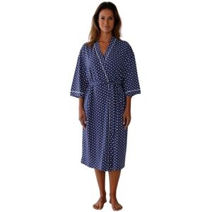 Chemises de nuit Daxon by - Peignoir kimono maille coton Bleu Unique,FR 40,FR 44,FR 48,FR 52,FR 56,FR 60 Dames Chemises de nuit Daxon by - Peignoir kimono maille coton Bleu Unique,FR 40,FR 44,FR 48,FR 52,FR 56,FR 60 Dames