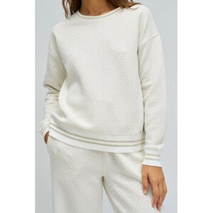 Sweat-shirt Salsa Sweat JACQUARD LUREX Ecru OR Blanc EU S,EU M,EU L,EU XL,EU XS Dames Sweat-shirt Salsa Sweat JACQUARD LUREX Ecru OR Blanc EU S,EU M,EU L,EU XL,EU XS Dames