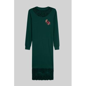 Chemises de nuit Enorsia Robe moulante à manches longues avec détails en dentelle Vert FR 36,FR 38,FR 40,FR 42,FR 44,FR 46 Dames Chemises de nuit Enorsia Robe moulante à manches longues avec détails en dentelle Vert FR 36,FR 38,FR 40,FR 42,FR 44,FR 46 Dames