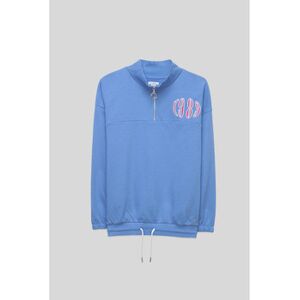 Sweatshirts Enorsia Demi-zip col haut brodé sweat Bleu FR 36,FR 38,FR 40,FR 42,FR 44,FR 46 Dames Sweatshirts Enorsia Demi-zip col haut brodé sweat Bleu FR 36,FR 38,FR 40,FR 42,FR 44,FR 46 Dames