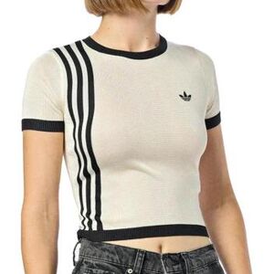 T-shirt adidas Knitted 3s Tee Blanc EU S,EU XS,EU XXS Dames T-shirt adidas Knitted 3s Tee Blanc EU S,EU XS,EU XXS Dames