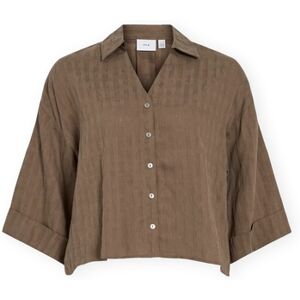 Blouses Vila Avelina Shirt - Cub Marron FR 38,FR 42 Dames Blouses Vila Avelina Shirt - Cub Marron FR 38,FR 42 Dames