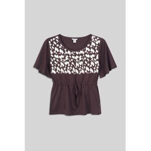 Blouses Enorsia T-shirt à imprimé floral sur le torse Marron FR 36,FR 38,FR 40,FR 42,FR 44,FR 46 Dames Blouses Enorsia T-shirt à imprimé floral sur le torse Marron FR 36,FR 38,FR 40,FR 42,FR 44,FR 46 Dames