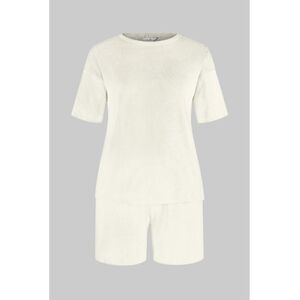 Ensembles de pyjama Enorsia T-shirt à côtes et ensemble de shorts Blanc FR 40,FR 42,FR 44,FR 46 Dames Ensembles de pyjama Enorsia T-shirt à côtes et ensemble de shorts Blanc FR 40,FR 42,FR 44,FR 46 Dames