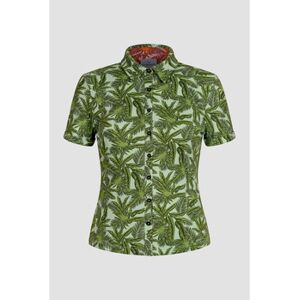 Chemise Enorsia Chemises mi-crop à motif de feuilles Vert FR 36,FR 38,FR 40,FR 42,FR 44,FR 46 Dames Chemise Enorsia Chemises mi-crop à motif de feuilles Vert FR 36,FR 38,FR 40,FR 42,FR 44,FR 46 Dames