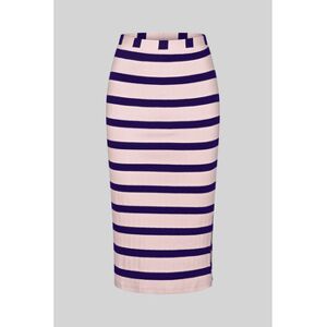 Jupes midi Enorsia Jupe rayée à fente latérale en jersey côtelé Violet FR 36,FR 38,FR 40,FR 42,FR 44,FR 46 Dames Jupes midi Enorsia Jupe rayée à fente latérale en jersey côtelé Violet FR 36,FR 38,FR 40,FR 42,FR 44,FR 46 Dames
