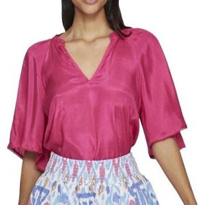 Blouses Vila Tinna Rouge FR 34,FR 36,FR 38,FR 40,FR 42 Dames Blouses Vila Tinna Rouge FR 34,FR 36,FR 38,FR 40,FR 42 Dames