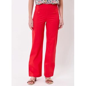 Pantalons large La Fiancee Du Mekong Pantalon à pont large coton stretch PASCA Rouge FR 36,FR 38,FR 40,FR 42,FR 44,FR 46 Dames Pantalons large La Fiancee Du Mekong Pantalon à pont large coton stretch PASCA Rouge FR 36,FR 38,FR 40,FR 42,FR 44,FR 46 Dames