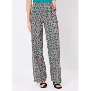 Pantalons large La Fiancee Du Mekong Pantalon imprimé à pont large coton stretch PASCA Vert FR 40,FR 44,FR 46 Dames Pantalons large La Fiancee Du Mekong Pantalon imprimé à pont large coton stretch PASCA Vert FR 40,FR 44,FR 46 Dames