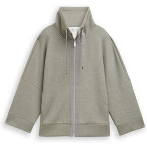 Sweat-shirt Tom Tailor Sweat zippé SCUBA Cloudy Green Gris EU S,EU M,EU L,EU XL Dames Sweat-shirt Tom Tailor Sweat zippé SCUBA Cloudy Green Gris EU S,EU M,EU L,EU XL Dames
