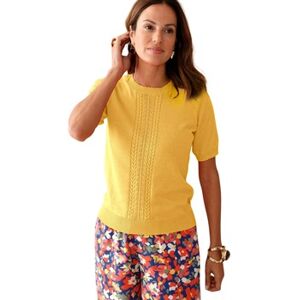 Sweat-shirt Daxon by - Pull torsadé manches courtes Jaune FR 40,FR 44,FR 48,FR 52 Dames Sweat-shirt Daxon by - Pull torsadé manches courtes Jaune FR 40,FR 44,FR 48,FR 52 Dames