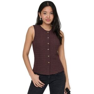 Blouses Only Noos Top Ilse - Deep Mahogany Marron EU S,EU L,EU XS Dames Blouses Only Noos Top Ilse - Deep Mahogany Marron EU S,EU L,EU XS Dames