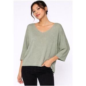 Sweat-shirt Kebello Pull V F, Kaki Kaki EU S,EU M,EU XS Dames Sweat-shirt Kebello Pull V F, Kaki Kaki EU S,EU M,EU XS Dames