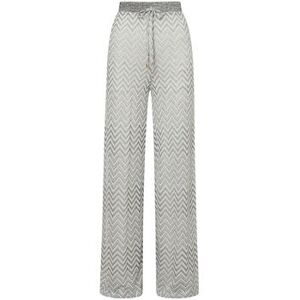 Pantalons large Liu Jo Pantalon en maille à chevrons Gris EU XL,EU XS Dames Pantalons large Liu Jo Pantalon en maille à chevrons Gris EU XL,EU XS Dames
