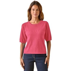 Sweat-shirt Daxon by - Pull maille encolure ronde Rose FR 44,FR 48,FR 52,FR 56 Dames Sweat-shirt Daxon by - Pull maille encolure ronde Rose FR 44,FR 48,FR 52,FR 56 Dames