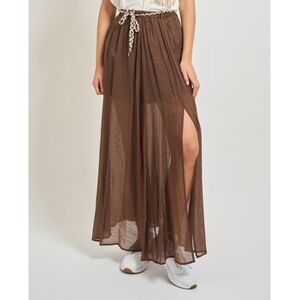 Jupes longues Markup Longue jupe femme en mousseline Marron IT 38,IT 40,IT 42,IT 44 Dames Jupes longues Markup Longue jupe femme en mousseline Marron IT 38,IT 40,IT 42,IT 44 Dames
