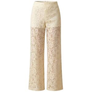 Pantalons large No Secrets Pantalons en dentelle ivoire sans secret Blanc IT 40,IT 44 Dames Pantalons large No Secrets Pantalons en dentelle ivoire sans secret Blanc IT 40,IT 44 Dames