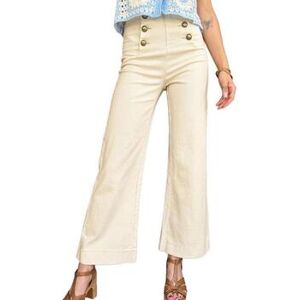 Pantalons large Oraije Victorine Beige FR 36,FR 38,EU 40,EU 42 Dames Pantalons large Oraije Victorine Beige FR 36,FR 38,EU 40,EU 42 Dames