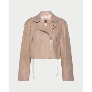 Veste BOSS Veste en cuir pour femme Salace de Beige IT 42,IT 44 Dames Veste BOSS Veste en cuir pour femme Salace de Beige IT 42,IT 44 Dames