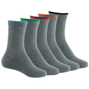 Chaussettes enfant Kindy Lot de 5 paires de mi-chaussettes en coton et liseré coloré Gris 31 / 34 Jongens Chaussettes enfant Kindy Lot de 5 paires de mi-chaussettes en coton et liseré coloré Gris 31 / 34 Jongens