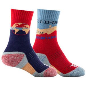 Chaussettes enfant Thyo Lot de 2 paires de chaussettes rando en coton pour enfant Rouge 30,33,27 / 29 Jongens Chaussettes enfant Thyo Lot de 2 paires de chaussettes rando en coton pour enfant Rouge 30,33,27 / 29 Jongens