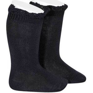 Chaussettes enfant Condor hautes unies avec dentelle sur bordure Marine 19 Meisjes Chaussettes enfant Condor hautes unies avec dentelle sur bordure Marine 19 Meisjes