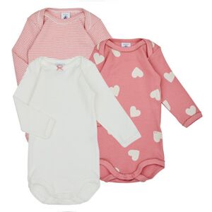 Bodies Petit Bateau BODY US ML COEUR PACK X3 Rose 3 mois,6 mois,12 mois,18 mois,24 mois Meisjes Bodies Petit Bateau BODY US ML COEUR PACK X3 Rose 3 mois,6 mois,12 mois,18 mois,24 mois Meisjes