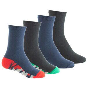 Chaussettes enfant Kindy Lot de 4 mi-chaussettes unies enfant jersey semelle camouflage Bleu 31 / 34,35 / 37 Meisjes Chaussettes enfant Kindy Lot de 4 mi-chaussettes unies enfant jersey semelle camouflage Bleu 31 / 34,35 / 37 Meisjes