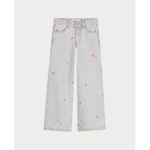 Jeans flare / larges Billieblush Pantalon Denim Wide Fit Cœurs Brodés Gris 3 ans,8 ans,10 ans Meisjes Jeans flare / larges Billieblush Pantalon Denim Wide Fit Cœurs Brodés Gris 3 ans,8 ans,10 ans Meisjes