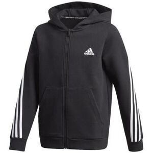 adidas Enfants Hoodie Fermeture Éclair Complete à 3 Bandes - Noir adidas Enfants Hoodie Fermeture Éclair Complete à 3 Bandes - Noir