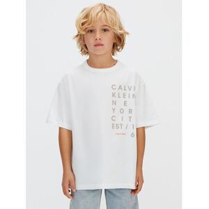 T-shirt enfant Calvin Klein Jeans LVCKSJA02B Blanc 8 ans,10 ans,12 ans,14 ans Jongens T-shirt enfant Calvin Klein Jeans LVCKSJA02B Blanc 8 ans,10 ans,12 ans,14 ans Jongens