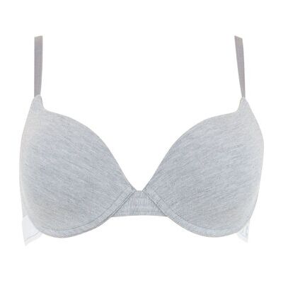 Corbeilles & balconnets Athena Soutien-gorge avec armatures à coques easy color Gris 90D,95D Dames Corbeilles & balconnets Athena Soutien-gorge avec armatures à coques easy color Gris 90D,95D Dames