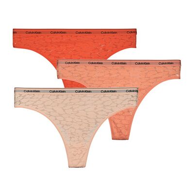 Tangas Calvin Klein Jeans BRAZILIAN 3PK Rouge EU XL,EU XS Dames Tangas Calvin Klein Jeans BRAZILIAN 3PK Rouge EU XL,EU XS Dames
