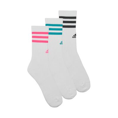 Chaussettes adidas 3-Stripes Cushioned Crew Socks 3 Pairs Blanc 43 / 45,L Dames Chaussettes adidas 3-Stripes Cushioned Crew Socks 3 Pairs Blanc 43 / 45,L Dames
