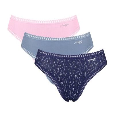 Slips Sloggi Femme Slip Paquet de 3 GO Crush High leg C3P Multicolore EU XXL Dames Slips Sloggi Femme Slip Paquet de 3 GO Crush High leg C3P Multicolore EU XXL Dames