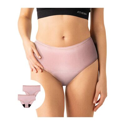 Slips Athena Culottes menstruelles taille haute, lot de 2 Rose EU S,EU M,EU L,EU XL Dames Slips Athena Culottes menstruelles taille haute, lot de 2 Rose EU S,EU M,EU L,EU XL Dames
